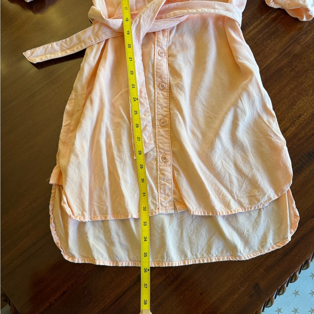 Cloth & Stone Peach Long Sleeve Tie Front Dress - Picture 4 of 10